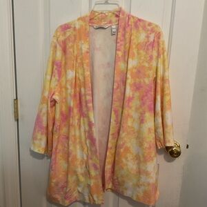 Isaac Mizrahi Pink and Yellow Women's Jacket